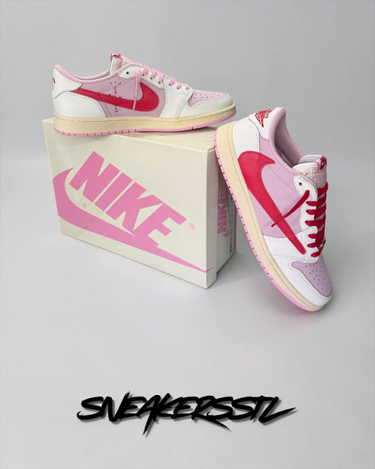 JORDAN 1 LOW TRAVIS SCOTT SAIL TROPICAL PINK
