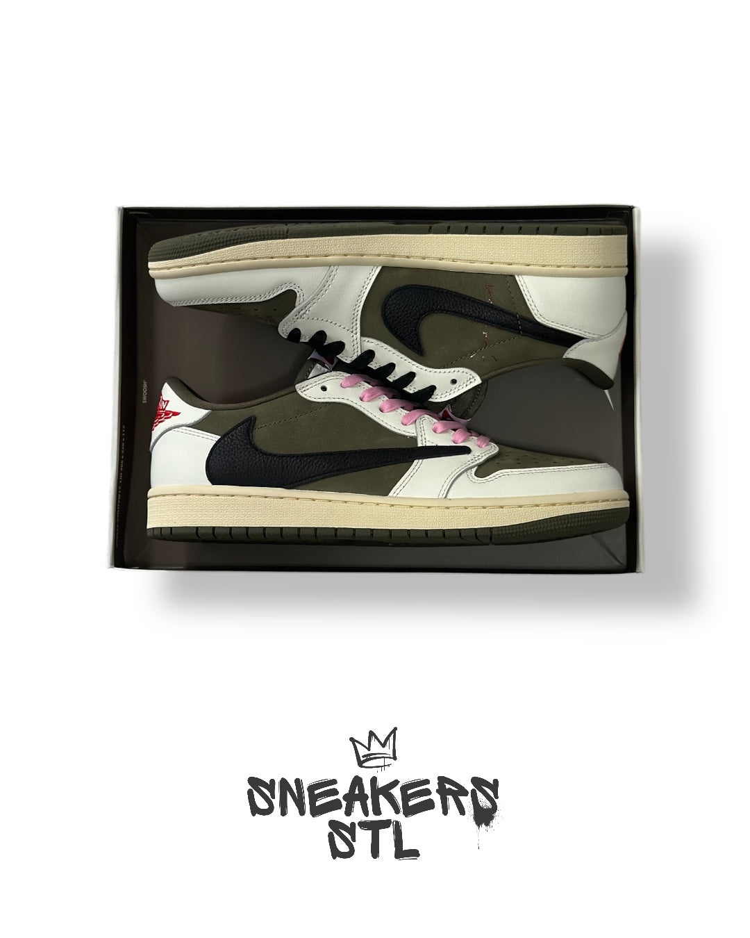 JORDAN 1 LOW TRAVIS SCOTT MEDIUM OLIVE