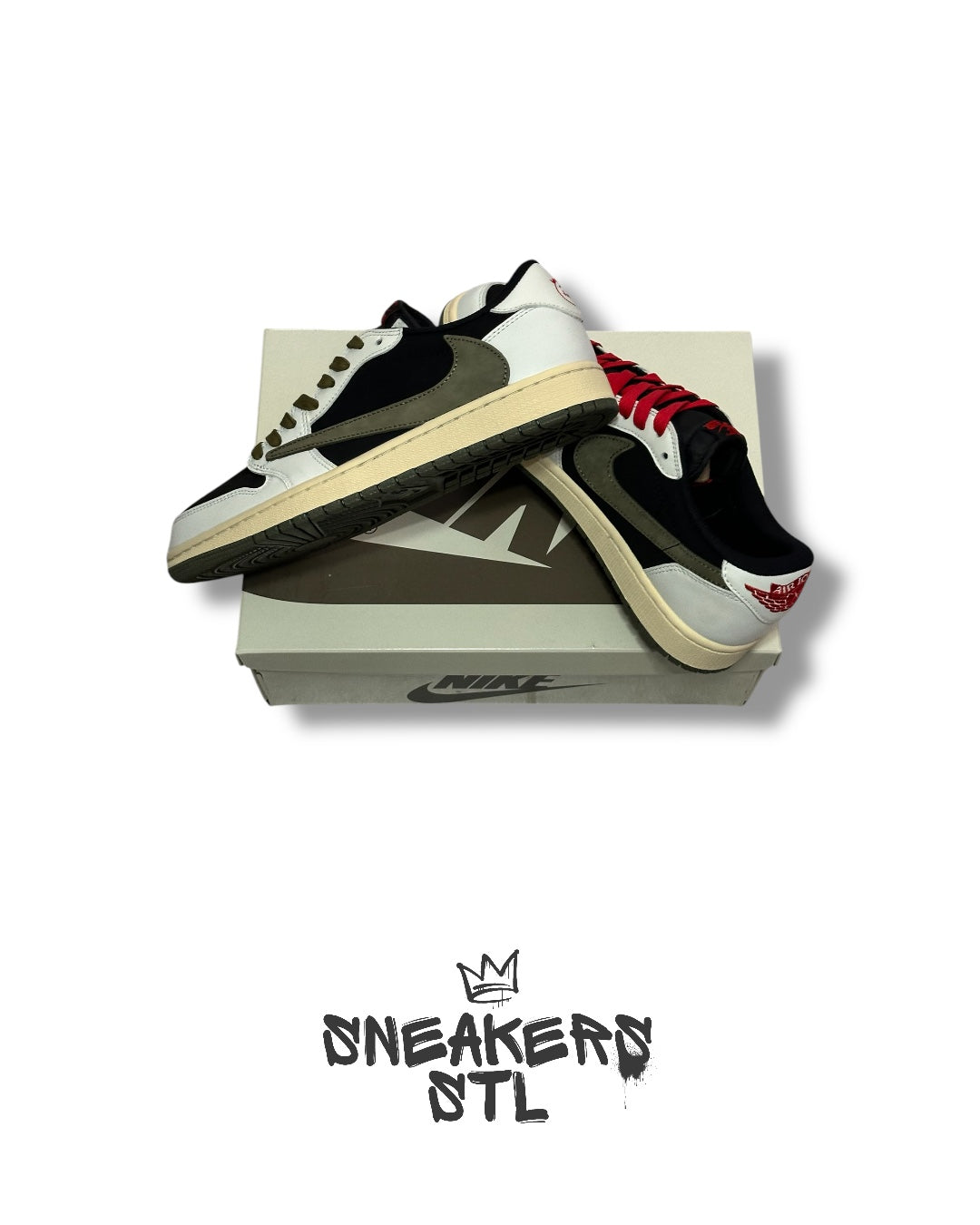JORDAN 1 LOW TRAVIS SCOTT OLIVE