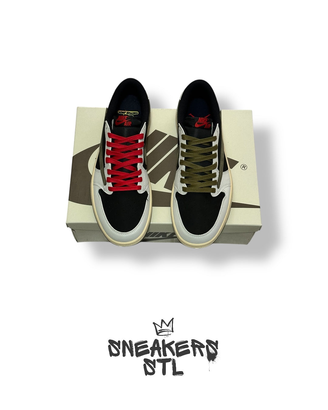 JORDAN 1 LOW TRAVIS SCOTT OLIVE